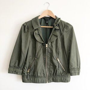 White House Black Market Spring Jacket Green 8